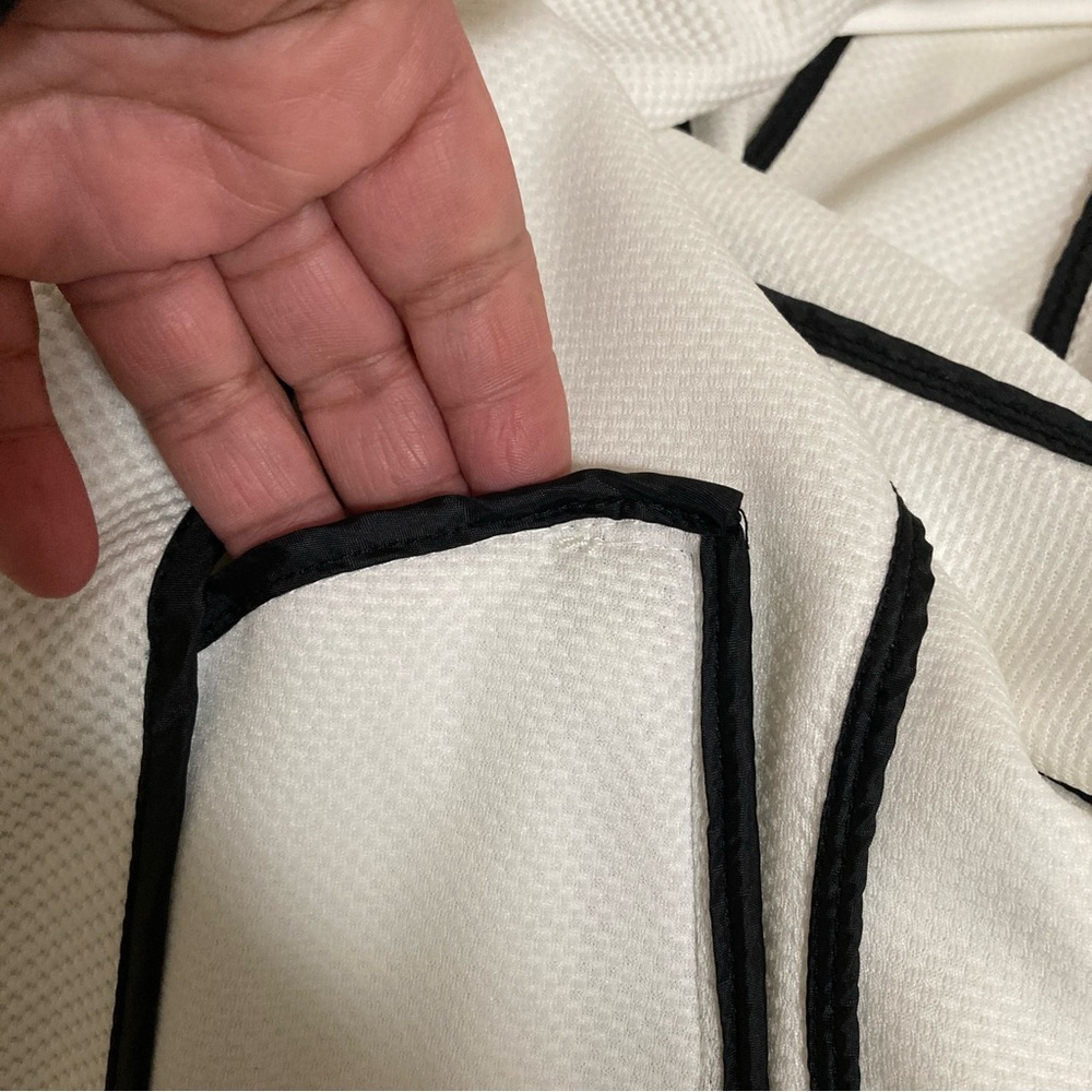 Black Rivet White Jacket Textured Women's Size M zipper sleeve - Picture 10 of 16